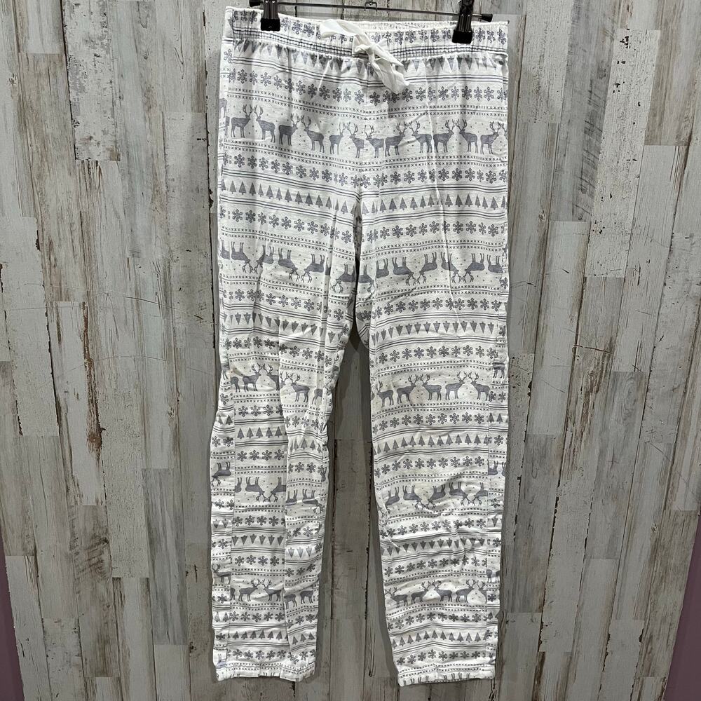 Gap Body Reindeer Flannel 100% Cotton Sleep Pants Womens XS Lounge Cozy Holiday